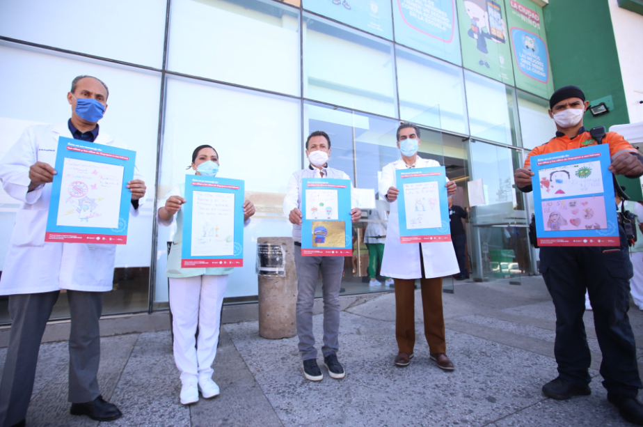 Reconocen niños y niñas de Zapopan labor del personal médico del Municipio