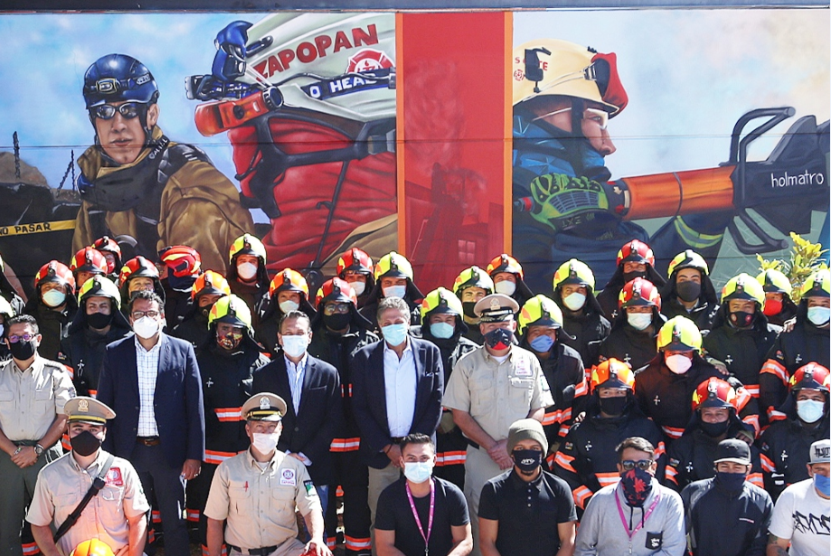 Inaugura Zapopan mural para reconocer heroísmo y vocación de servicio de elementos de Protección Civil y Bomberos 