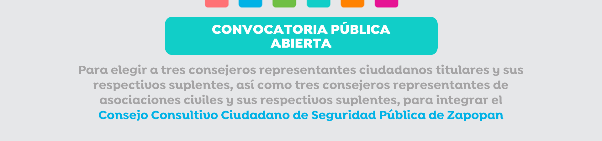  Convocatoria para elegir miembros del Consejo Consultivo Ciudadano de Seguridad Pública de Zapopan