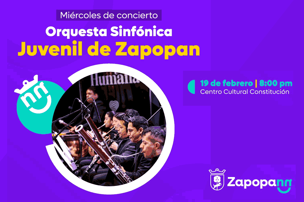Miércoles de concierto: Orquesta Sinfónica Juvenil de Zapopan