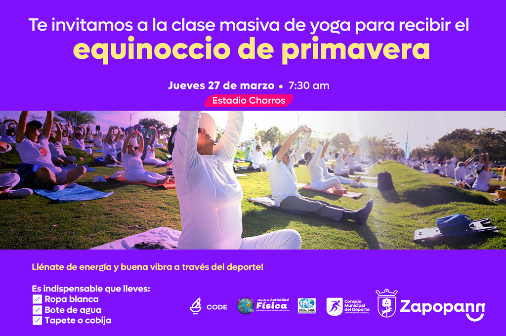 Invitación a la clase masiva de yoga