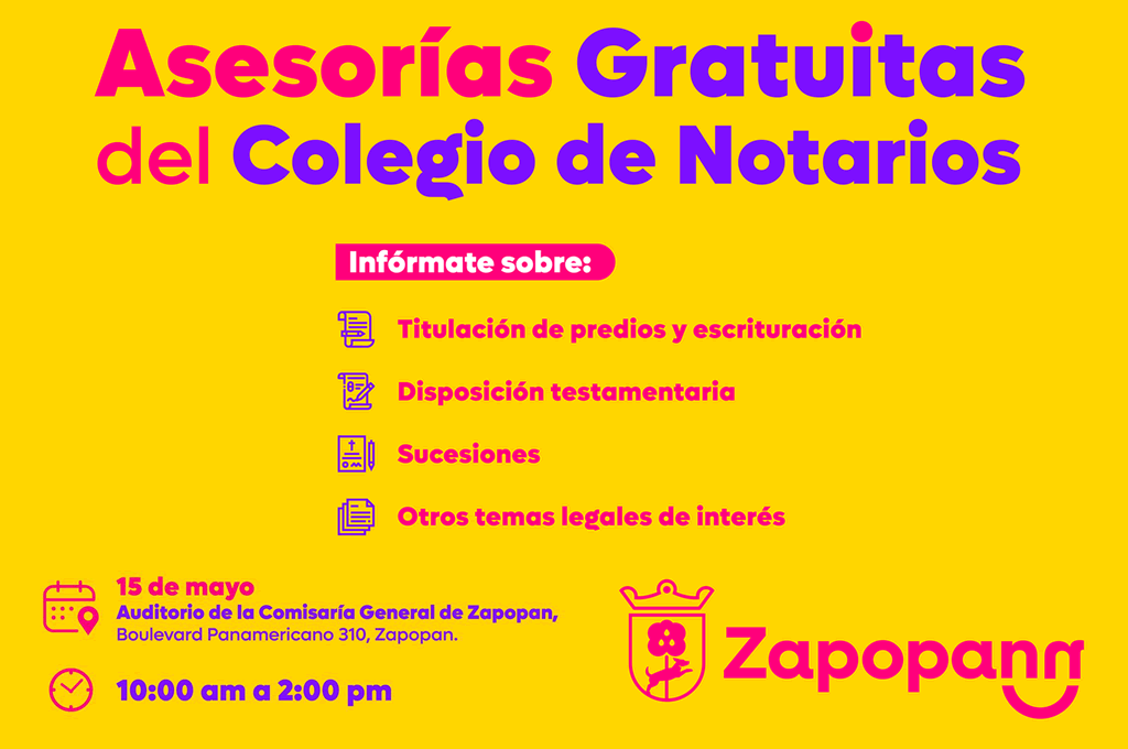 Asesorías gratuitas del Colegio de Notarios