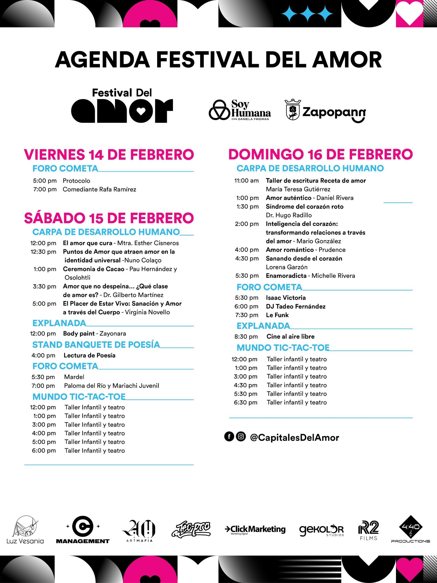 Agenda festival del amor 2025