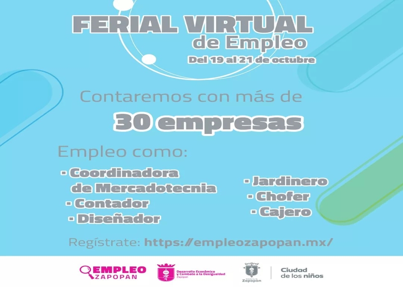 Cartel de feria del empleo, del 19 al 21 de octubre