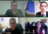 Foto de la sesión de Zoom, con Marcelino Orozco, Dr. Carlos Narváez Pichardo, Karina González y Adios al Futuro